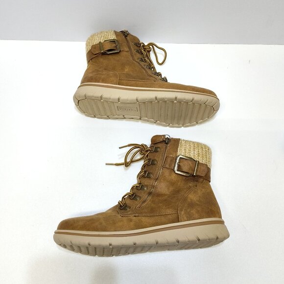 Cliffs White Mountain Ankle Boots Hearty Women's 10M Rustic Lace Up Side Zipper - Picture 11 of 12